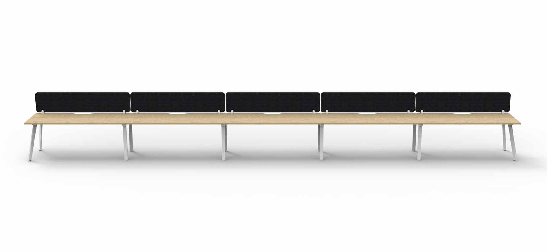 Eternity 5 Person Single Sided Workstation - with Eco Screen